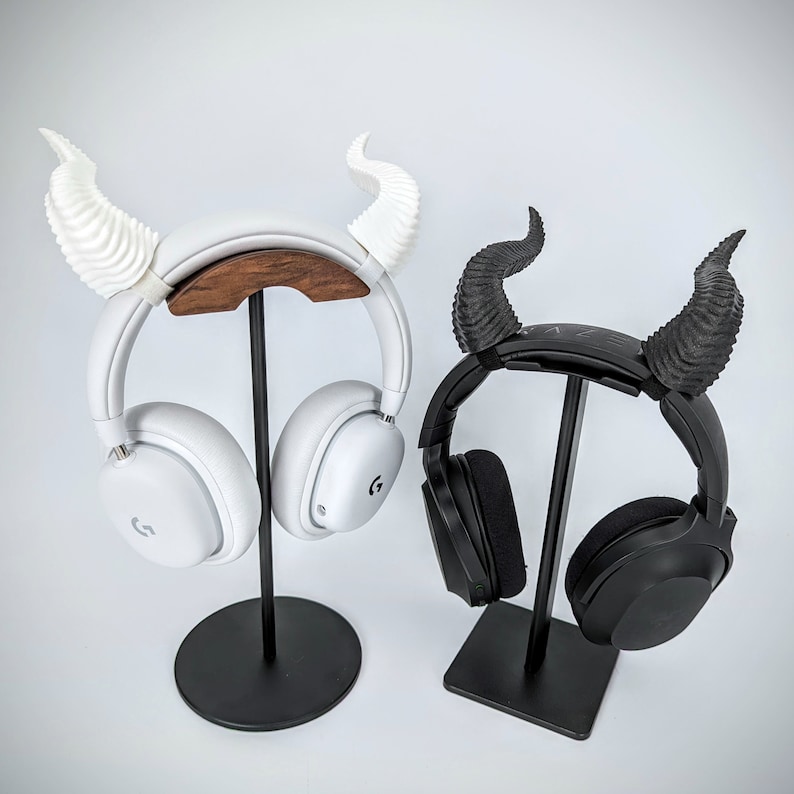 Horns for Headphones Back Facing - Horned Headband - Cosplay Textured Horns for Cosplay Costume - Headphone Horns