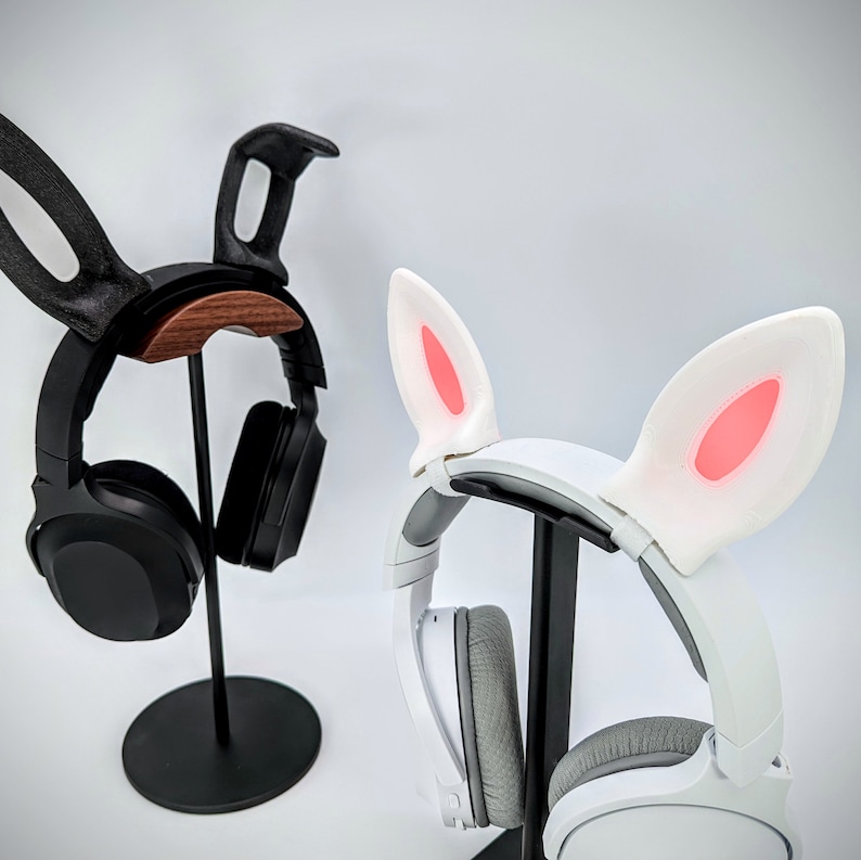 Bunny Ears for Headphones - Cosplay Rabbit Headset Accessories - Headphone Ears - Twitch Streaming Props