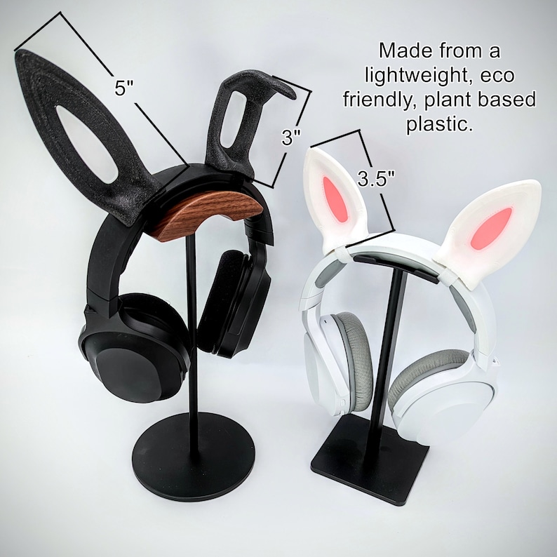 Bunny Ears for Headphones - Cosplay Rabbit Headset Accessories - Headphone Ears - Twitch Streaming Props