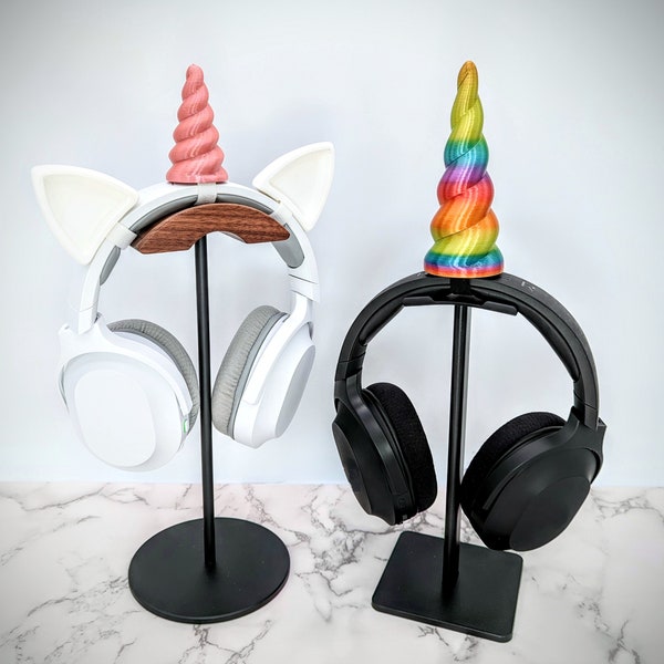 Unicorn Horn for Headphones - Cosplay Horse Ears for Headset - Twitch Streaming Gaming Accessories