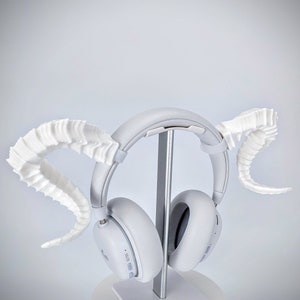 Tiefling Horns - Curved Ram Horns for Headphones - Headset Attachments - Beast Cosplay Accessory - Druid Horns Headband Horns