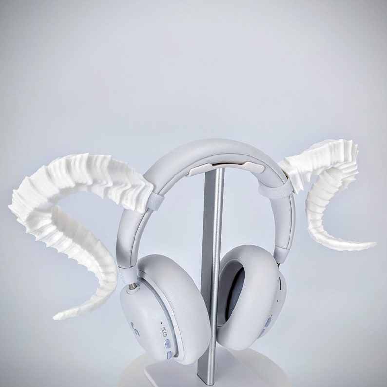 Tiefling Horns - Curved Ram Horns for Headphones - Headset Attachments - Beast Cosplay Accessory - Druid Horns Headband Horns
