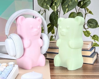 Gummy Bear Headset Holder - Bear Headphone Stand - Cute Gaming Decor