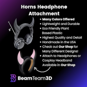 Accesorios para auriculares, Cuernos de demonio, Cuernos de diablo para cosplay, Accesorios para auriculares, Cuernos para auriculares, Gótico, Regalos para jugadores, Tecnología, Súcubo imagen 4