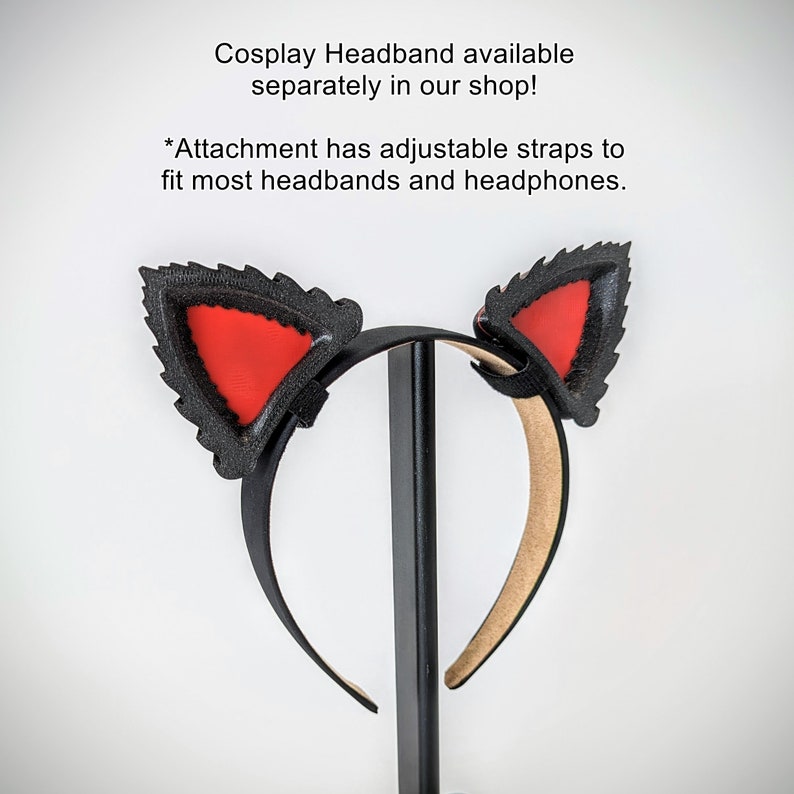 Wolf Werewolf Ears for Headphones - Animal Cosplay Ears - Twitch Streaming Headset Attachment