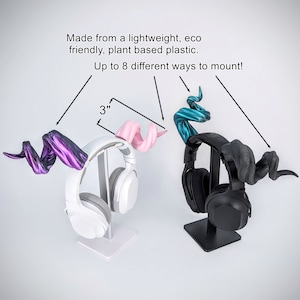 Twirl Horns for Headphones - Ram Horns Headphone Attachment - Curved Tiefling Druid Horns - Cute Horns for Headset