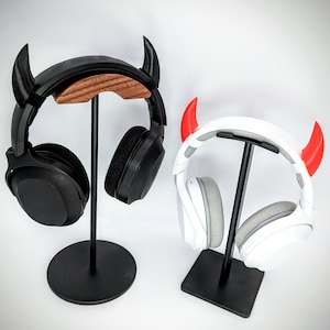 Horns for Headset - Tiny Demon Horn - Small Twitch Streaming Props - Witchy Goth Gaming Accessories - Devil Cosplay