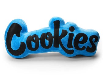 Cookies Blue Velour Pillow