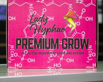 Lady Hyphae All-in-One Mushroom Grow Bag Complete Cultivation Kit 3 lb