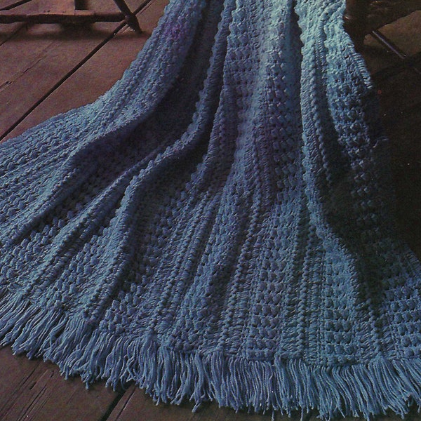 Hairpin Lace Afghan Vintage Crochet Pattern PDF