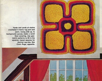 Chain Rug Vintage Crochet Pattern PDF