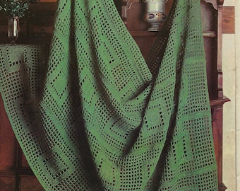 PDF con schema filet afgano per uncinetto vintage