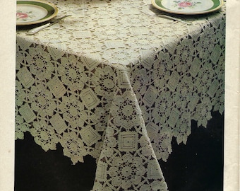 Tovaglia in pizzo Cluny modello vintage all'uncinetto PDF