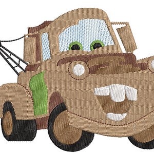 Stickmaschinendateien Cartoon LKW, Stickdatei für Kinder.