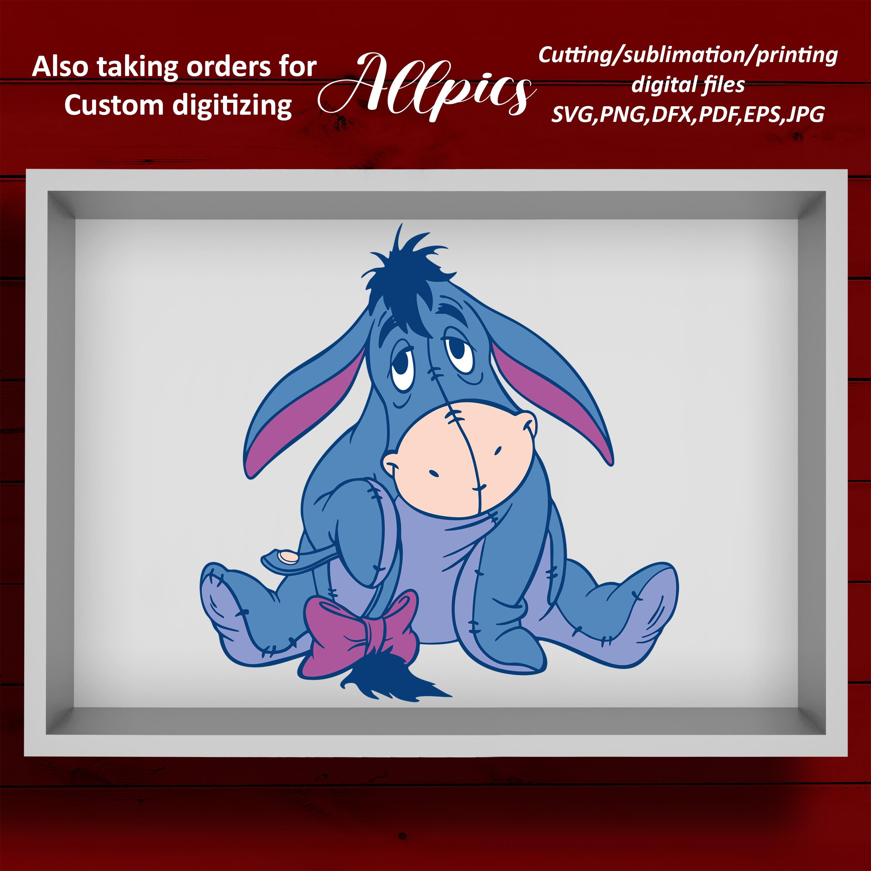 Eeyore Cutting SVG Files, Clipart Instant Download, PNG