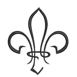 Archivos de máquina de bordar Fleur De Lis, descarga instantánea de diseño de bordado mínimo