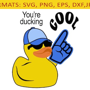 You&#39;re ducking cool, Duck duck jeep tag, cuttable SVG, printable file PNG clipart instant download, digital file 4&quot;x3.5&quot;