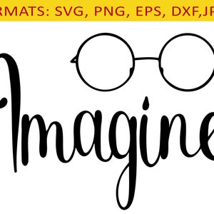 John Lennon Imagine cortar arquivos SVG, clipart download instantâneo, EPS, DXF, PNG arquivo para impressão de alta resolução., arte de parede para impressão