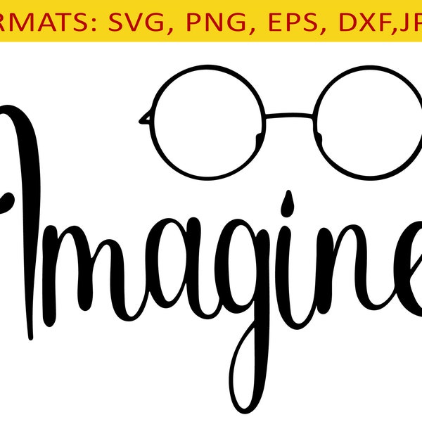John Lennon Imagine cutting SVG files, clipart instant download, EPS,DXF, Png high resolution printable file., printable wall art