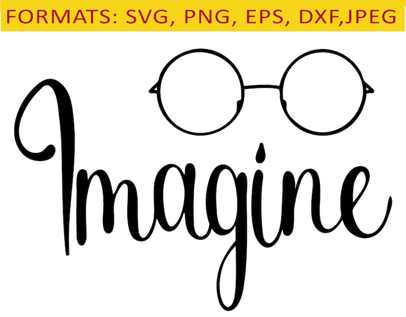 John Lennon Imagine Cutting SVG Files Clipart Instant - Etsy