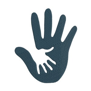 Embroidery design parent hand holding child's hand,  embroidery file stickdatei  3 sizes instant download.
