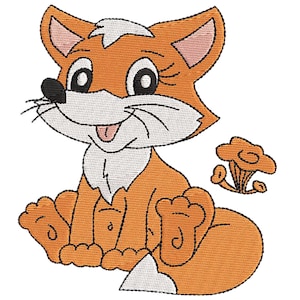 Embroidery machine files Fox embroidery design for kids, 2 sizes stickdateien
