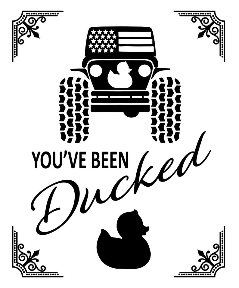 Duck duck jeep tag, printable file PNG clipart instant download, digital file 4"x3.2", duck duck jeep tag, jeep duck, digital file jeep.