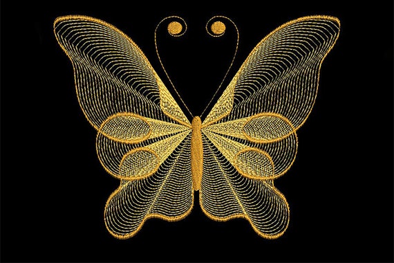 Butterfly Embroidery Machine File, Beginner-Friendly Design (5x7 Hoop) (Digital Download)