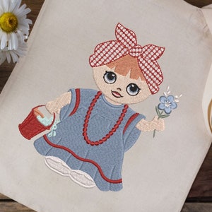 Embroidery design Girl embroidery machine files stickdateien