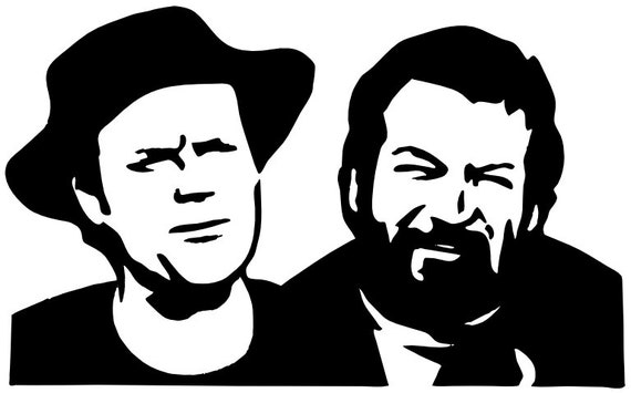 Bud Spencer and Terence Hill cutting SVG, PNG and jpeg instant download.,  printable wall art