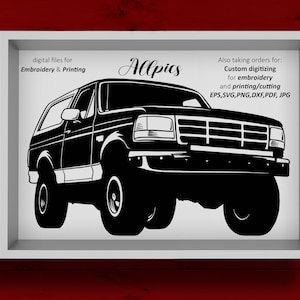 Ford Bronco 1995 SVG file, Bronco clipart PNG, Tshirt sublimation Bronco, Bronco printable file, 6 formats