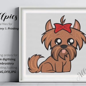 Diseño de bordado, archivos de bordado de dibujos animados de perros, 3 tamaños, stickdateien