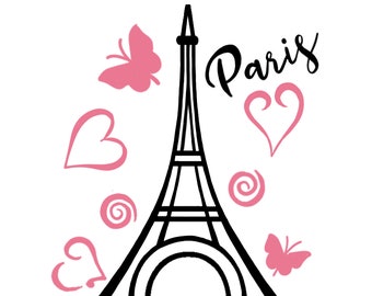Eiffel Tower Paris SVG: Layered Cutting Files, Printable Clipart (Digital Download)