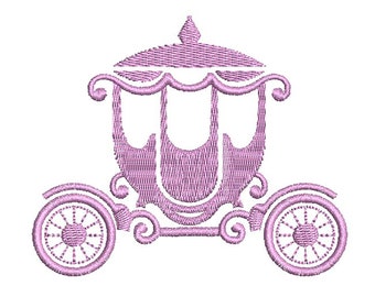 Embroidery designs Fairytale embroidery, Princess Pink Carriage stickdateien