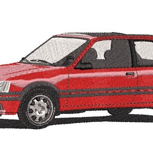 Car 205 gti embroidery design