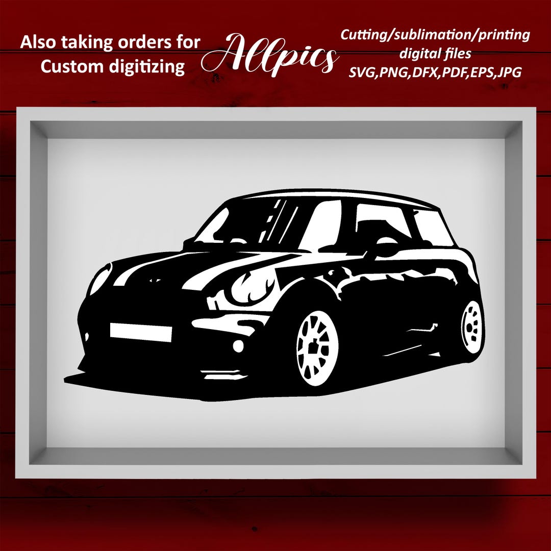 Mini Dxf Mini Car SVG Clipart: Cutting & Printing Files (digital Download) - Etsy