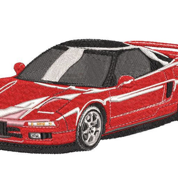 Car embroidery designs Honda nsx 1991 realistic embroidery machine files 2 sizes