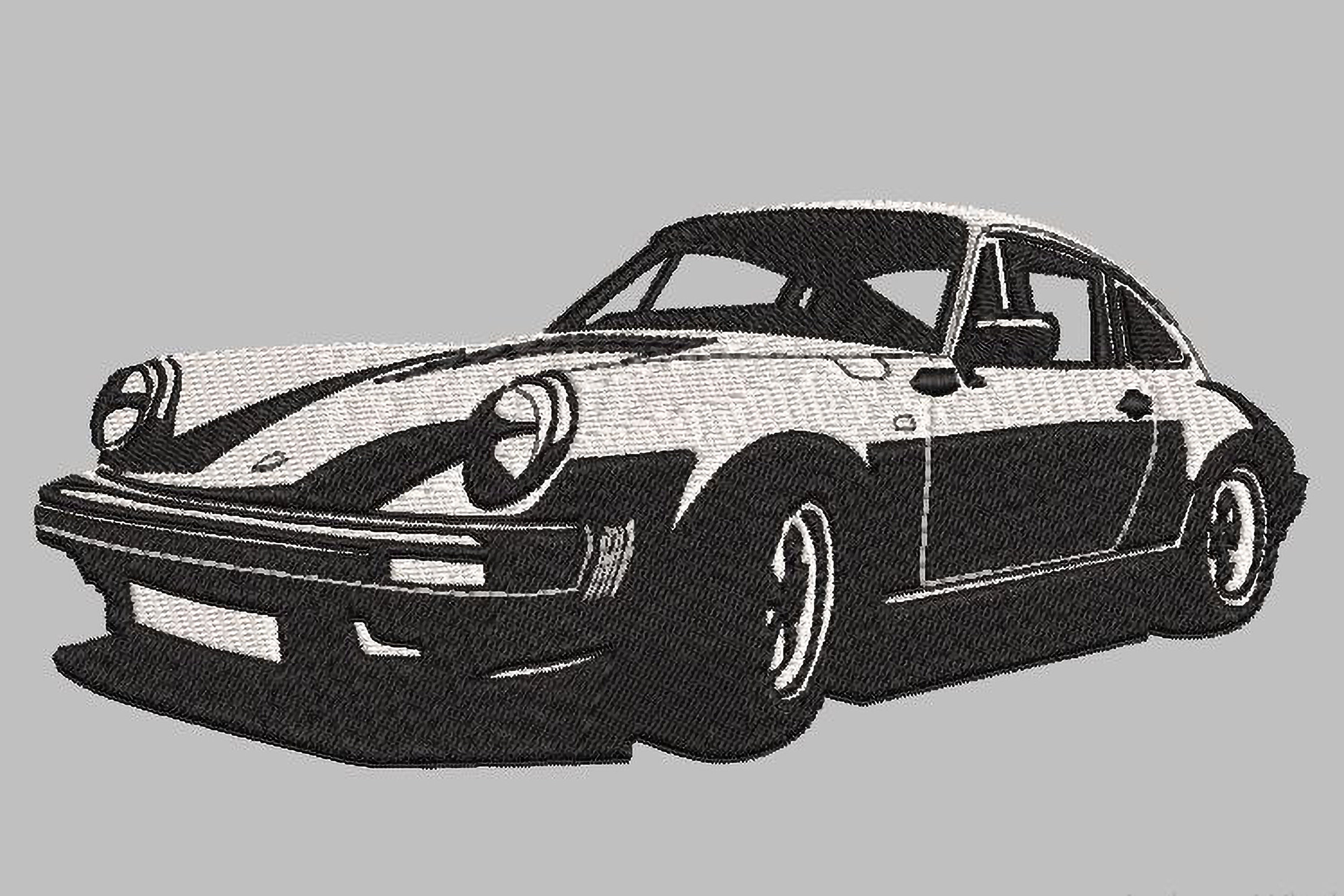 Bande logo Porsche Carrera découpé toutes années