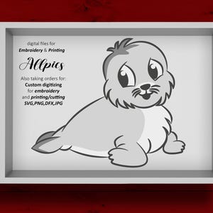 Baby seal tshirt SVG, cutting files, seal clipart instant download, PNG sublimation high resolution printable file 6 formats