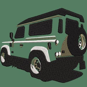 Arquivo de bordado de carro clássico offroader Defender