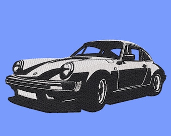 Embroidery files car turbo 911 1981 instant download embroidery design