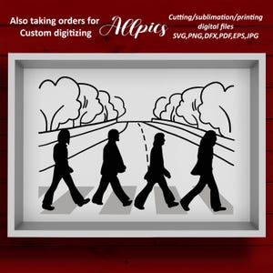 Die Beatles schneiden SVG-Dateien, Clipart sofortiger Download, Sublimation hochauflösende druckbare Datei, druckbare Wandkunst