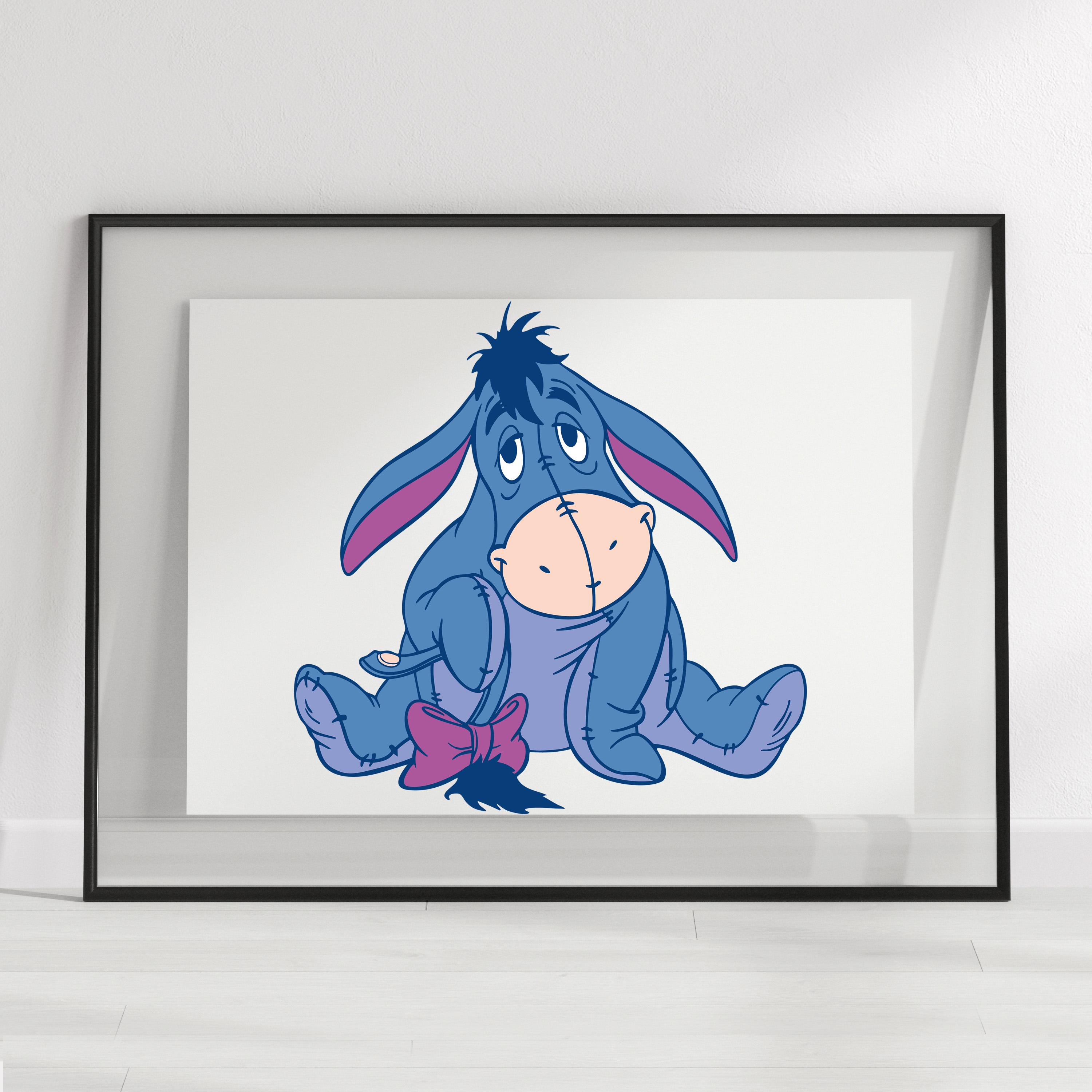 Eeyore Cutting SVG Files, Clipart Instant Download, PNG