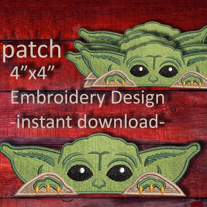 Embroidery designs Embroidery patch, embroidery applique, baby monster peeping embroidery pattern embroidery design stickdateien