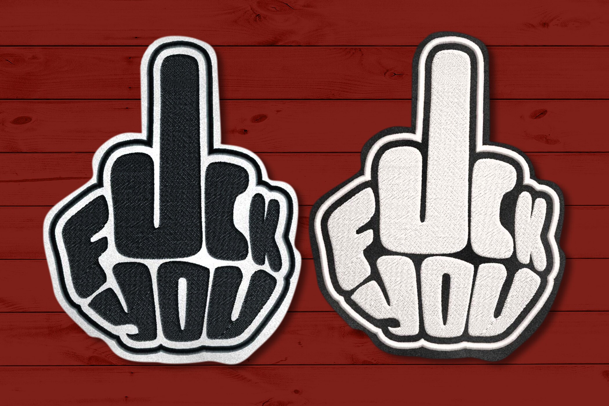 Middle Finger Fuck You Adult Embroidery Design, Patch Embroidery