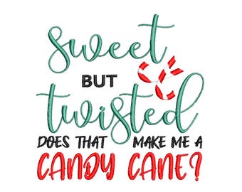 Christmas Funny Quote Embroidery Design – Machine Embroidery File, 2 Sizes, Instant Download