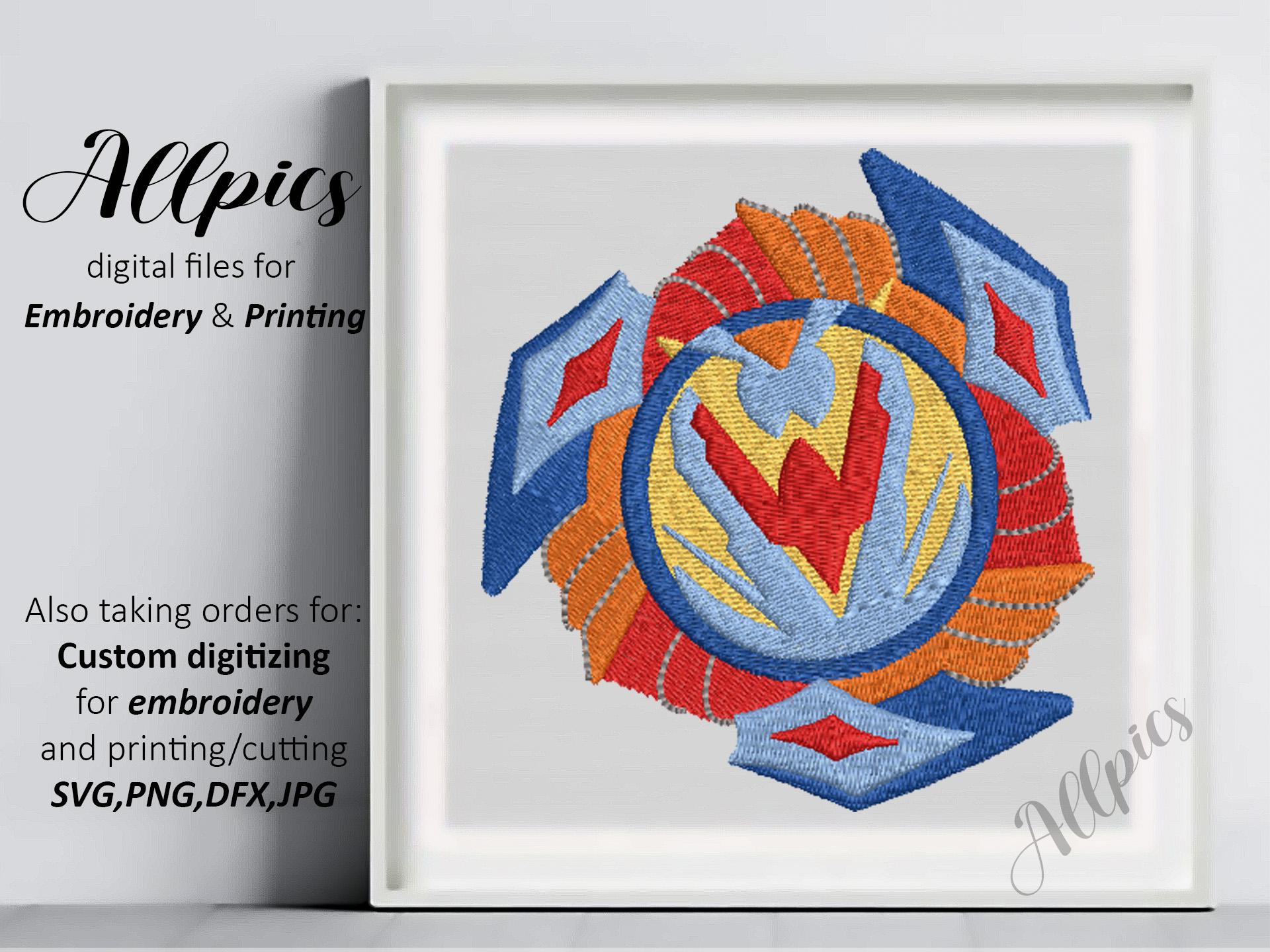 刺繍デザイン ベイブレードバースト刺繍デザイン 4 x 4 スティックデータ - Etsy 日本