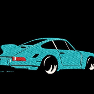 Embroidery design Car embroidery Porsche Carrera 1989 embroidery file stickdatei