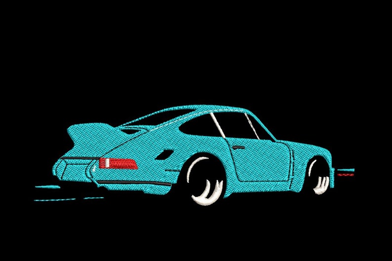 Embroidery design Car embroidery Porsche Carrera 1989 embroidery file stickdatei