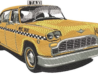 New York taxi embroidery file, for car enthusiasts and more !